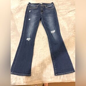 Distressed NY&Co flare leg size 8